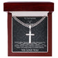 Engrave-able Artisan Cross with Cuban Chain